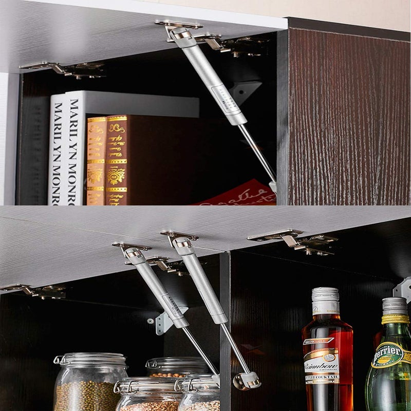 Augiimor 100N/22.5lbs Gas Struts, 6.9 Inch Length, 4 Pack, Industrial Style, Metal Finish, Copper, Zinc, ABS Material, Soft Open Lid Hinge for Cabinet, Toy Box, Pack of 4 - Image 5